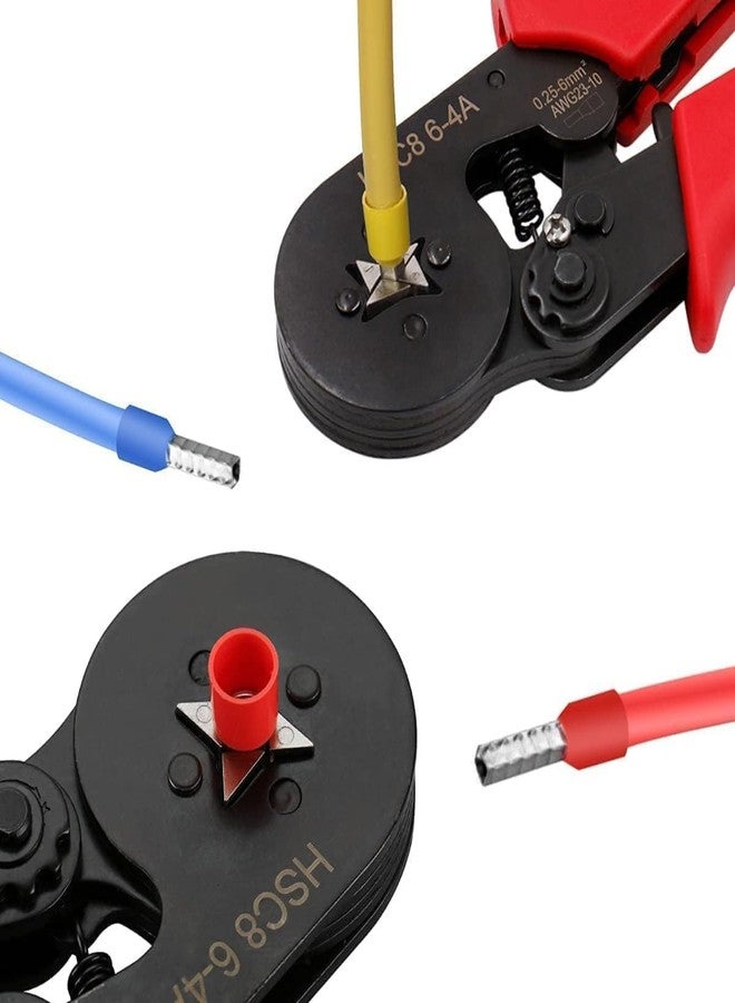 Cartup Ferrule Crimping Tool Plier for Wire End Terminals, Adjustable Ratchet Crimper for Insulated & Non-Insulated Ferrules, 0.25-10mm² Crimping Range - Ergonomic Handle - Image 2